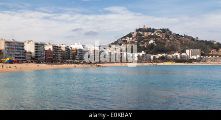 Panorama der Stadt von Blanes an der Costa Brava, Catalonia. Stockfoto