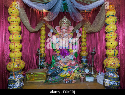 Schrein für Lord Ganesh, Mumbai, Indien Stockfoto