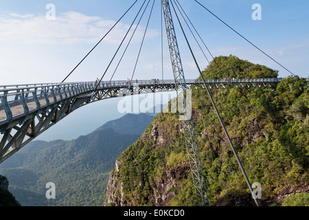 Hängende Brücke von der Insel Langkawi, Malaysia. Stockfoto