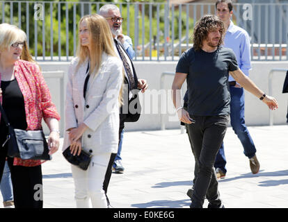 Barcelona, Spanien. 15. Mai 2014. BARCELONA - Mai 15 - Spanien: Vanessa Lorenzo, Ehefrau von FC Barcelona Kapitän Carles Puyol Abschied Ceremonyl, 1899 das Auditorium des FCB, die 15. Mai 2014 statt. Foto: Joan Valls/Urbanandsport/Nurphoto. Bildnachweis: Joan Valls/NurPhoto/ZUMAPRESS.com/Alamy Live-Nachrichten Stockfoto