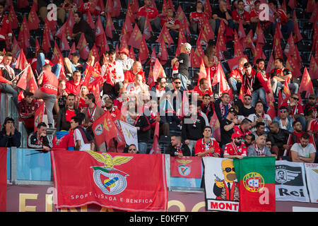 Turin, Italien. 14. Mai 2014. Benfica-fans Fußball: UEFA Europa League Finale Match zwischen Sevilla FC 0(4-2) 0 SL Benfica im Juventus Stadium in Turin, Italien. © Maurizio Borsari/AFLO/Alamy Live-Nachrichten Stockfoto