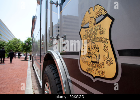 US-FBI / DOJ Schild Stockfoto