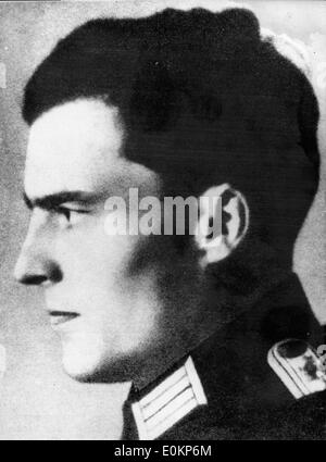 1. Dezember 1942 - München, Deutschland - Datei Foto: ca. 1940er Jahre. Ein Profilbildnis von Nazi-Führer CLAUS GRAF SCHENK VON STAUFFENBERG. Stockfoto