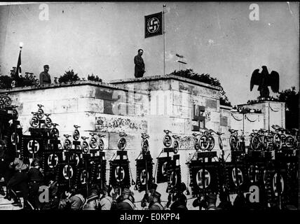 Adolf Hitler anlässlich einer Party Reichsparteitag Stockfoto