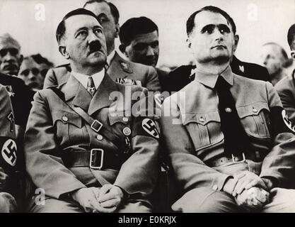 Adolf Hitler und sein Stellvertreter Rudolf Hess Stockfoto