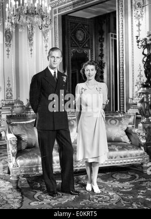 Porträt von Königin Elisabeth II. und Prinz Philip Stockfoto