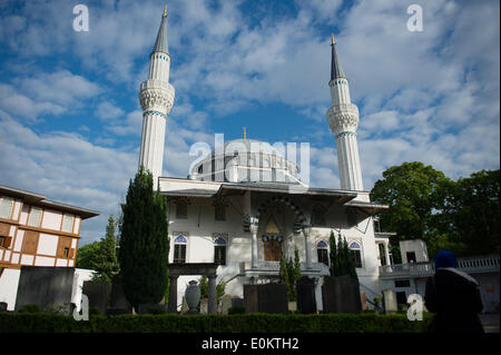 Berlin, Deutschland. 14. Mai 2014. Die Sehitlik Moschee am Columbiadamm in Berlin, Deutschland, 14. Mai 2014. Foto: MAJA HITIJ/Dpa/Alamy Live News Stockfoto