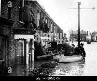 Naturkatastrophen: 1953 Überschwemmungen in der Nordostküste Englands Stockfoto