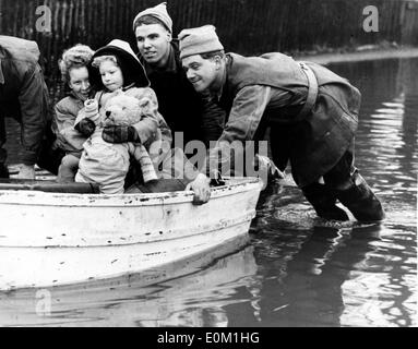 Naturkatastrophen: 1953 Überschwemmungen in der Nordostküste Englands Stockfoto