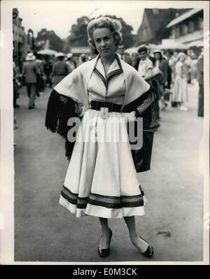 6. Juni 1953 - Lawn Tennis Championships in Wimbledon. Hoto Shows: Frau Margarete Peten, Ehefrau von der belgischen Spieler Stockfoto