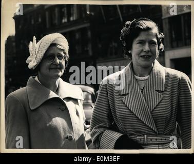 6. Juni 1953 - CHRISTIE Studie öffnet AT OLD BAILEY: Foto zeigt:-zwei Zeugen, die Beweise heute auf der O gab Stockfoto