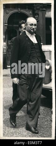 6. Juni 1953 - zweiter Tag der Christie Prüfung im old Bailey. Das Foto zeigt Herrn Derek Curtis Bennett, fotografiert im old Bailey heute. Stockfoto