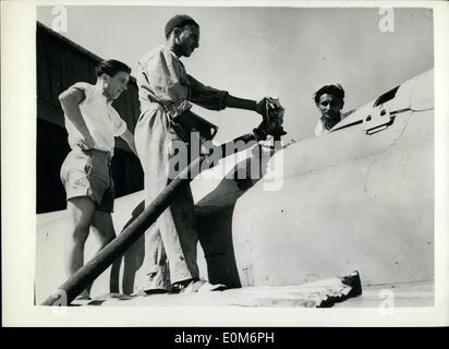 Sept. 09, 1953 - der "Swift" bereitet für Luftgeschwindigkeit Aufzeichnung Versuch: Ein Bild von Tripolis heute zeigen die Vickers erhalten Stockfoto