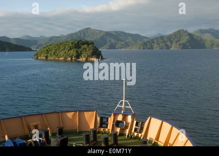 Inter-Island Ferry, Picton, Queen Charlotte Sound, Marlborough Sounds, Südinsel, Neuseeland Stockfoto