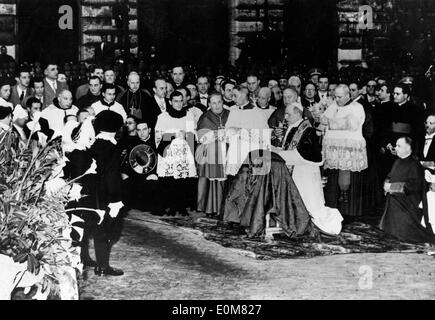 Papst Pius XII. in Rom España beten Stockfoto