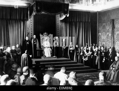 Papst Pius XII macht seine Sendung Weihnachten Stockfoto