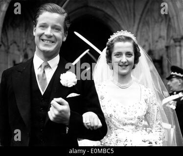 Viscount Althorp und Frances Roche bei ihrer Hochzeit Stockfoto