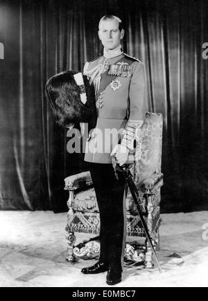 Prinz Philip im Welsh Guards einheitliche Stockfoto