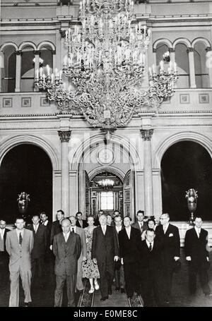 Dr. Konrad Adenauer besucht Moskau Stockfoto