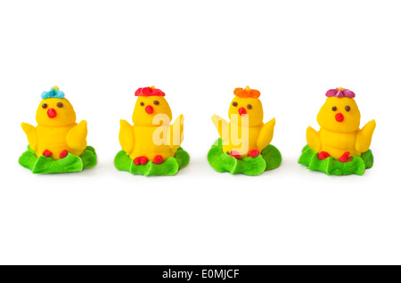 Hühner Zucker, Kuchen Dekoration isoliert auf weißem Hintergrund Stockfoto