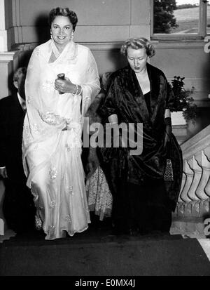 Begum Aga Khan und Friedelind Wagner bei den Bayreuther Festspielen Stockfoto