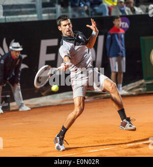 Novak Djokovic Vs Phillip Kohlscheiber auf der Rom ATP Tennis International 2014 Stockfoto