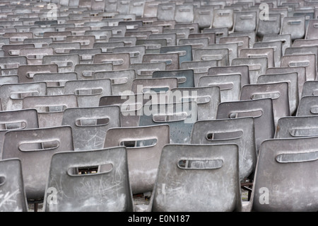 Plastikstühle in dem Petersplatz, Vatikan Stockfoto