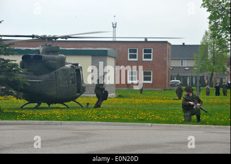 Einem kanadischen Militärhubschrauber Wolseley Barracks in London Ontario. Stockfoto