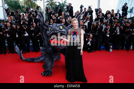 CATE BLANCHETT ZAHNLOS WIE TO TRAIN YOUR DRAGON 2. PREMIERE 67. CANNES FILM FESTIVAL CANNES Frankreich 16. Mai 2014 Stockfoto