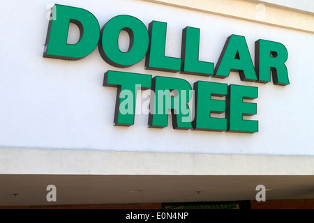 Baum-Speicher Dollarzeichen in Santa Ana, Kalifornien Stockfoto