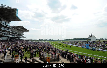 YORK RACECOURSE KNAVESMIRE DANTE FESTIVAL YORK RACECOURS YORK RACECOURSE YORK ENGLAND 16. Mai 2014 Stockfoto