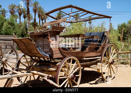 Panamint Valley Postkutsche auf dem beatty Skidoo verwendet 1890-1910 bei Furnace Creek Death Valley Kalifornien laufen Stockfoto