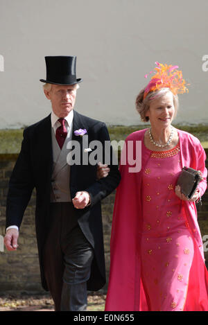 London, UK. 16. Mai 2014. Gäste besucht Poppy Delevingne und James Cook Hochzeit in St. Pauls Kirche Knightsbridge in London. Foto: siehe Li/Alamy Live News Stockfoto