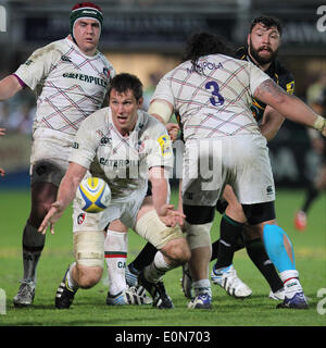 Northampton, UK. 16. Mai 2014. Tiger Louis Deacon in Aktion während der Aviva Premiership Play Off Spiel zwischen Northampton Saints und Leicester Tigers in Franklins Gardens. Bildnachweis: Aktion Plus Sport/Alamy Live-Nachrichten Stockfoto