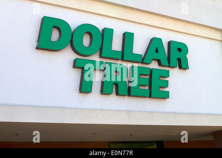 Baum-Speicher Dollarzeichen in Santa Ana, Kalifornien Stockfoto