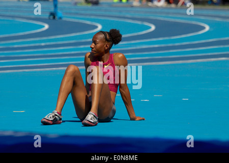 2012 Olympische Silber Damen Medaillengewinner Brigetta Barrett der USA im Wettbewerb an Drake Stadion UCLA California Stockfoto