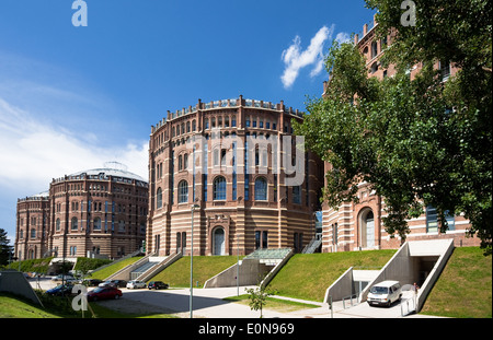 Wohnhausanlage Im Gasometer, Wien, Österreich - Gasometer, Wien, Österreich Stockfoto