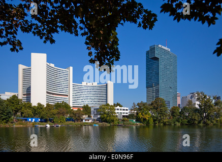 UNO-City, IZD-Tower, Donaucity, Wien, Oesterreich - UNO-City, IZD-Tower, Wien, Österreich Stockfoto