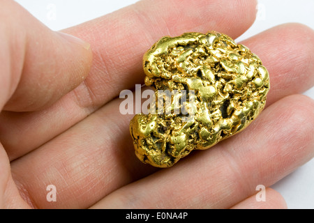 Eine Feinunze Kalifornien (USA) Placer Gold-Nugget - natürliche Gold Probe Stockfoto