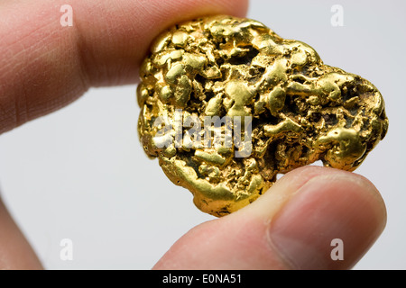 Eine Feinunze Kalifornien (USA) Placer Gold-Nugget - natürliche Gold Probe Stockfoto