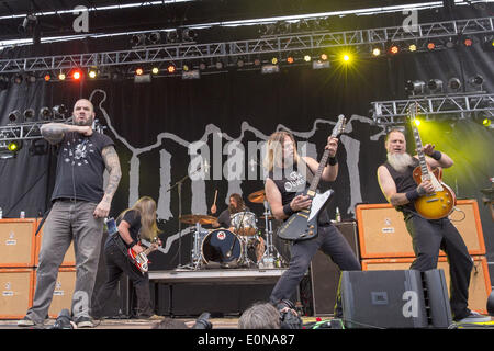 Columbus, Ohio, USA. 16. Mai 2014. Nach unten führen live am Rock auf Palette-Musik-Festival in Columbus, Ohio Credit: Daniel DeSlover/ZUMAPRESS.com/Alamy Live News Stockfoto