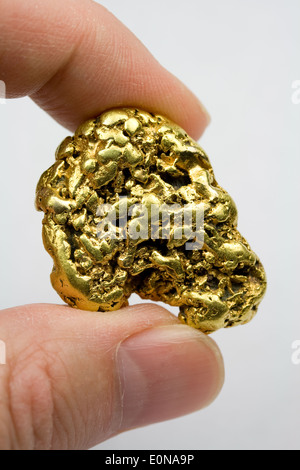 Eine Feinunze Kalifornien (USA) Placer Gold-Nugget - natürliche Gold Probe Stockfoto