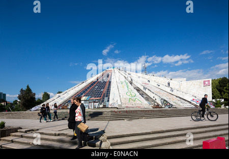 Die Pyramide von Tirana, Albanien Stockfoto