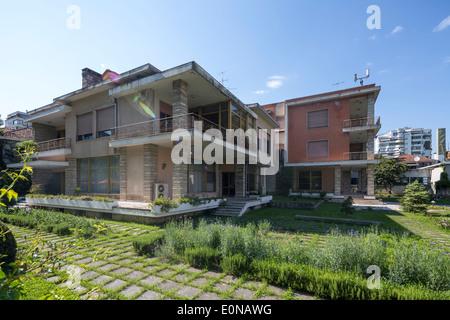 Ehemalige Residenz von Enver Hoxha, Blloku District, Tirana, Albanien Stockfoto