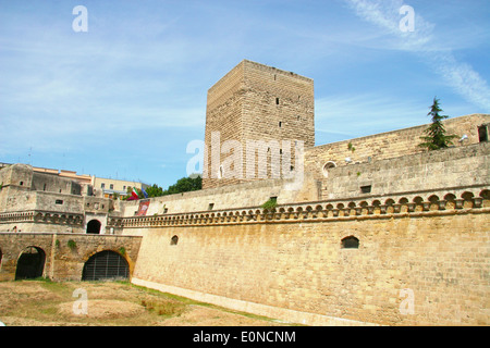 Schwäbischen Schloss oder Castello Svevo, (Norman-Hohenstaufen Castle), Bari, Apulien, Italien Stockfoto