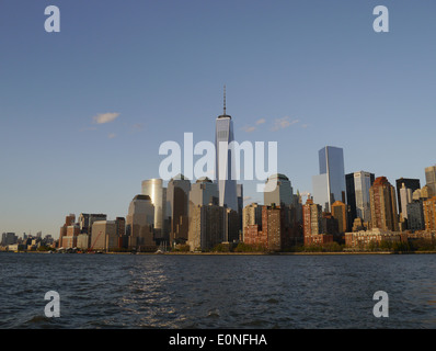 Skyline von New York unter anderem neue Freedom Tower, One WTC Stockfoto