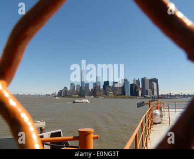 Skyline von New York unter anderem neue Freedom Tower, One WTC Stockfoto