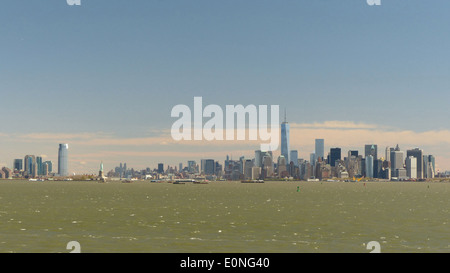 Skyline von New York unter anderem neue Freedom Tower, One WTC Stockfoto