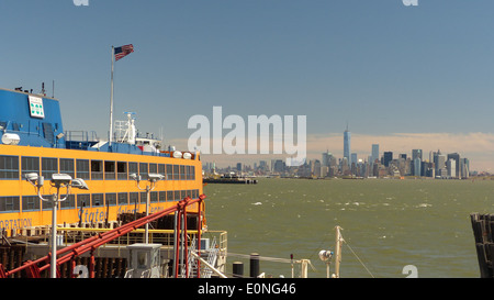 Skyline von New York unter anderem neue Freedom Tower, One WTC Stockfoto
