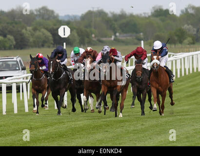 Newbury, Großbritannien. 17. Mai 2014. Olympische Ehren unter Frankie Dettori gewinnt den JLT Lockinge Stakes tagsüber JLT Lockinge Stakes 2014 von Newbury. Bildnachweis: Action Plus Sport Bilder/Alamy Live News Stockfoto